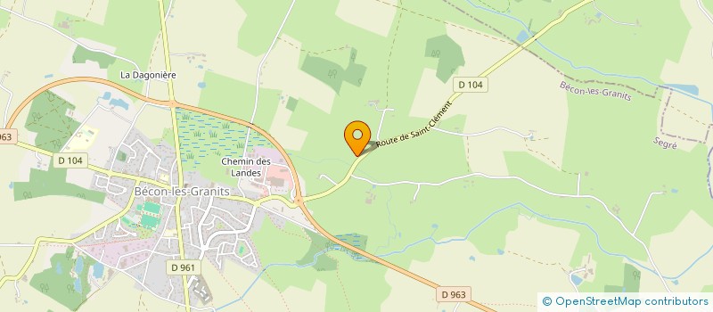 localisation de l'entreprise CLINIQUE VETERINAIRE DE L'ARCHE à BECON-LES-GRANITS