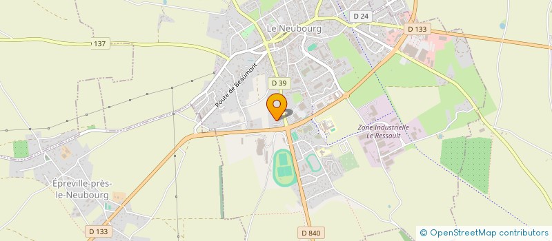 localisation de l'entreprise CLINIQUE VETERINAIRE DE LA CROIX VERTE  LE NEUBOURG