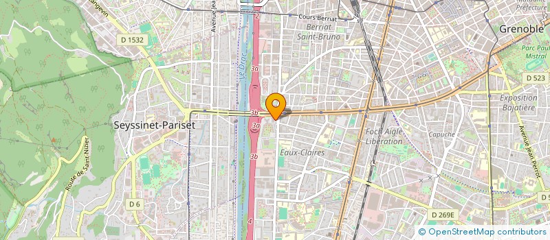 localisation de l'entreprise CLINIQUE VETERINAIRE DE LA PORTE DE L'OUEST à GRENOBLE