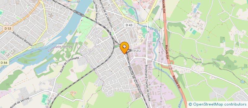 localisation de l'entreprise CLINIQUE VETERINAIRE DELUBAC-ROYER  LE COTEAU