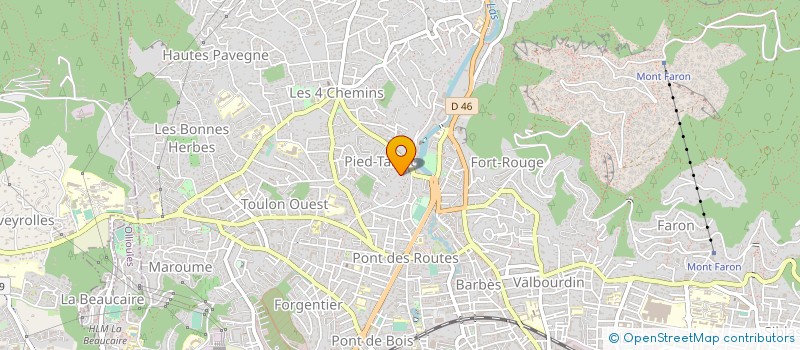localisation de l'entreprise CLINIQUE VETERINAIRE DES 4 CHEMINS à TOULON