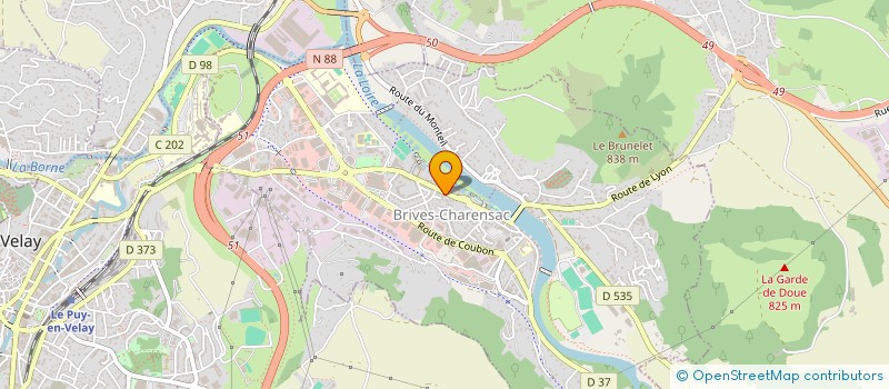 localisation de l'entreprise CLINIQUE VETERINAIRE DES BORDS DE LOIRE à BRIVES-CHARENSAC