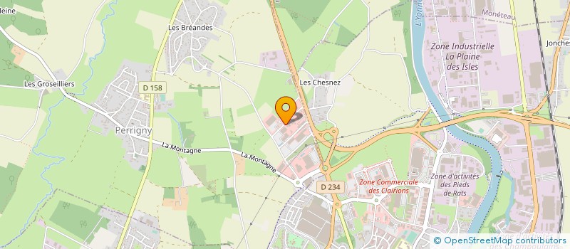 localisation de l'entreprise CLINIQUE VETERINAIRE DES BREANDES à PERRIGNY