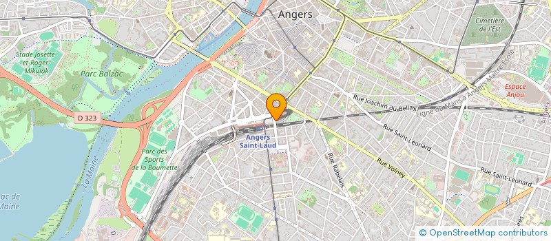 localisation de l'entreprise CLINIQUE VETERINAIRE DRS GOUIN & MAUJEAN à ANGERS