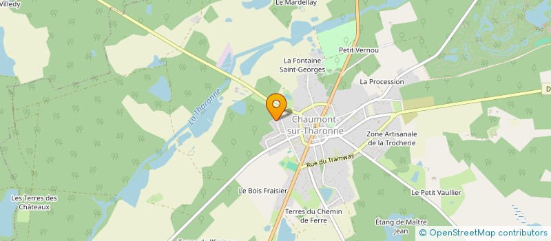 localisation de l'entreprise CLINIQUE VETERINAIRE DU BOIS FRAISIER  CHAUMONT SUR THARONNE