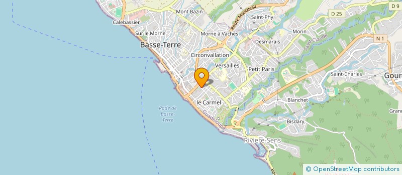 localisation de l'entreprise CLINIQUE VETERINAIRE DU CARMEL à BASSE-TERRE
