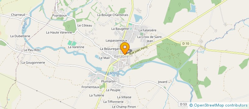 localisation de l'entreprise CLINIQUE VETERINAIRE DU CYGNE à BELABRE