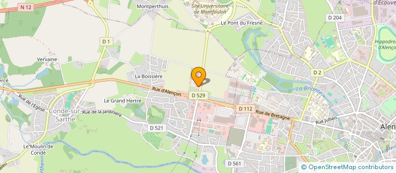 localisation de l'entreprise CLINIQUE VETERINAIRE DU MOULIN A VENT à CONDE-SUR-SARTHE