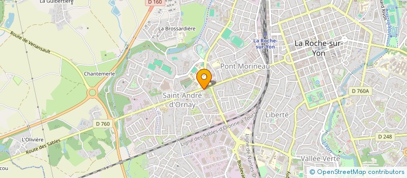 localisation de l'entreprise CLINIQUE VETERINAIRE DU PLESSIS à LA ROCHE-SUR-YON