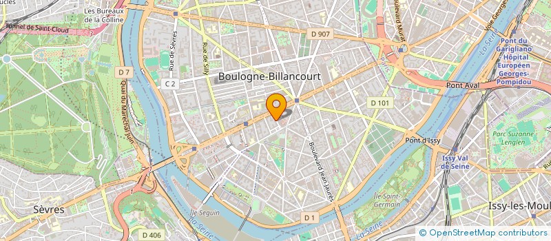 localisation de l'entreprise CLINIQUE VETERINAIRE EUZENAT-LERESCHE à BOULOGNE-BILLANCOURT