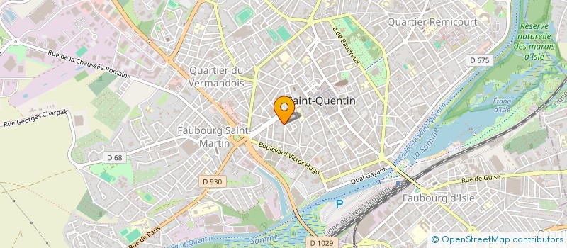 localisation de l'entreprise CLINIQUE VETERINAIRE HENRI IV à SAINT-QUENTIN