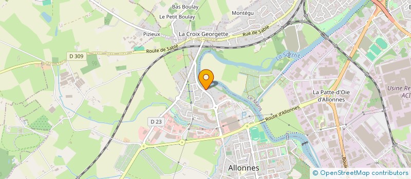 localisation de l'entreprise CLINIQUE VETERINAIRE MERMET HUE  ALLONNES