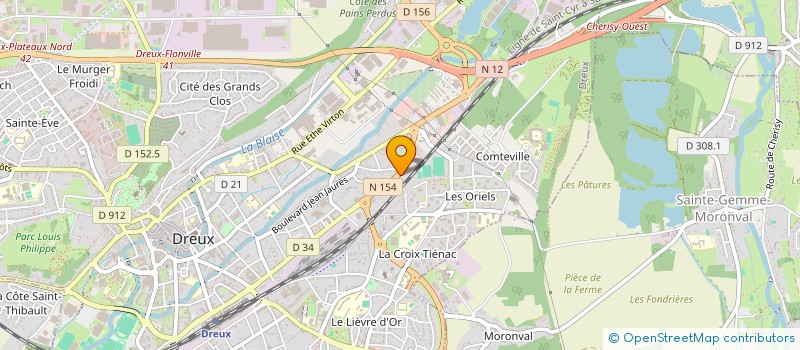 localisation de l'entreprise CLINIQUE VETERINAIRE PASTEUR à DREUX