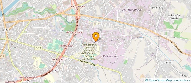 localisation de l'entreprise CLINIQUE VETERINAIRE SAINT ROCH à ALBI