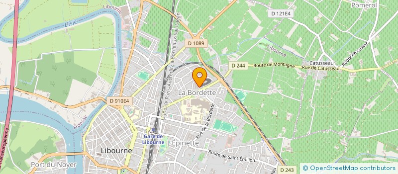 localisation de l'entreprise CLINIQUES INVESTISSEMENT AQUITAINE à LIBOURNE