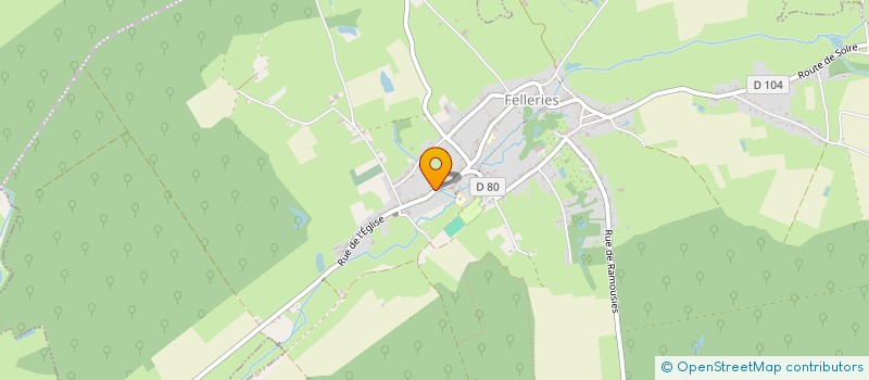 localisation de l'entreprise CLIQUE DES SAPEURS POMPIERS  FELLERIES