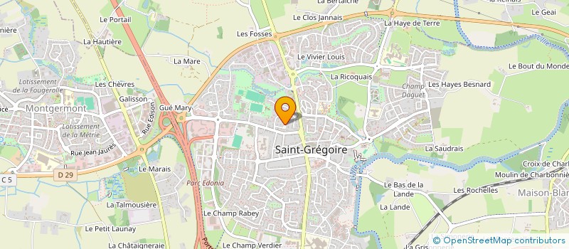 localisation de l'entreprise CLIRIGA  SAINT-GREGOIRE