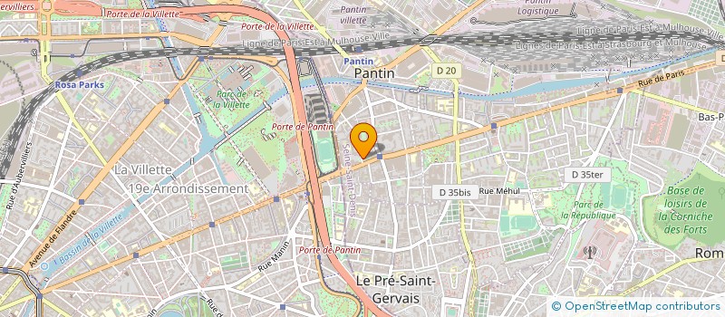 localisation de l'entreprise CLJ  PANTIN