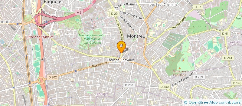 localisation de l'entreprise CLLM à MONTREUIL