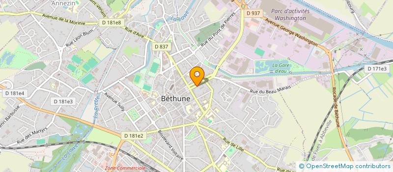 localisation de l'entreprise CLME à BETHUNE