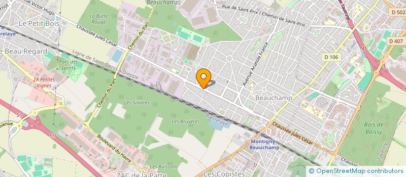 localisation de l'entreprise CLNV IMMO  BEAUCHAMP