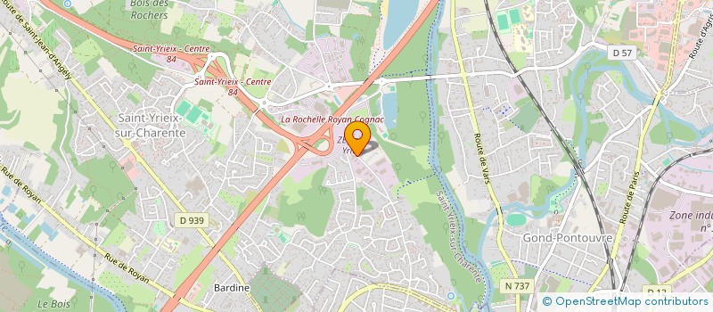 localisation de l'entreprise CLOA16 à SAINT-YRIEIX-SUR-CHARENTE