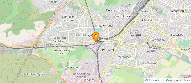localisation de l'entreprise CLOAREC ET CIE à NARBONNE