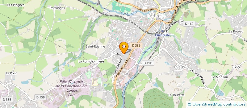 localisation de l'entreprise CLOFIBRY  L'ARBRESLE