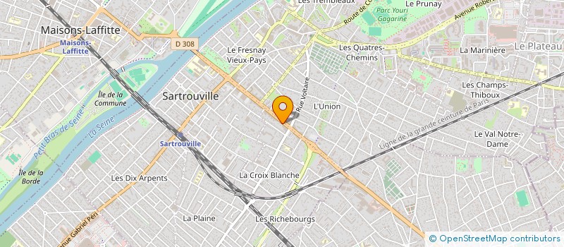 localisation de l'entreprise CLOISON ISOLATION PLATRERIE à SARTROUVILLE