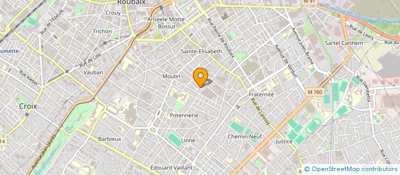 localisation de l'entreprise CLOISON PIETRO à ROUBAIX