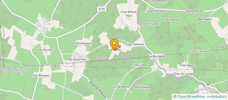 localisation de l'entreprise CLOISON SECHE JOINTURE CARRELAGE  VAL-DE-COGNAC