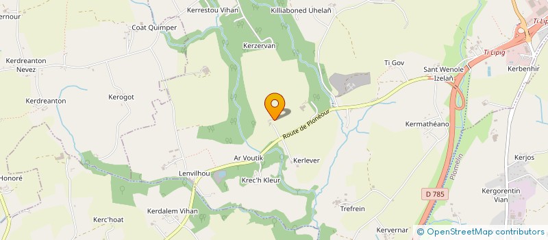 localisation de l'entreprise CLOISONS 16 à PLUGUFFAN