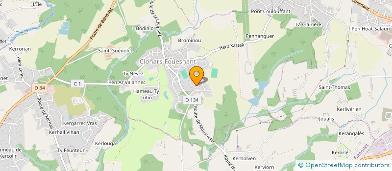 localisation de l'entreprise CLOISONS DE CORNOUAILLE  CLOHARS-FOUESNANT