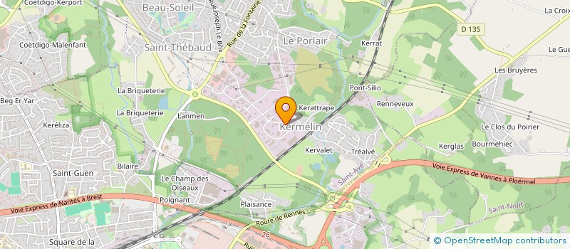 localisation de l'entreprise CLOISONS ISOLATION BRETAGNE SUD EN ABREGE C.I.B.S. à SAINT-AVE