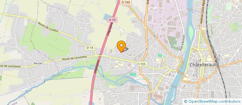 localisation de l'entreprise CLOISONS ISOLATIONS CARRELAGES CHATELLT  CHATELLERAULT