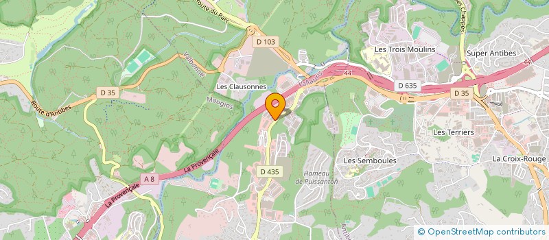 localisation de l'entreprise CLONORIS  VALLAURIS