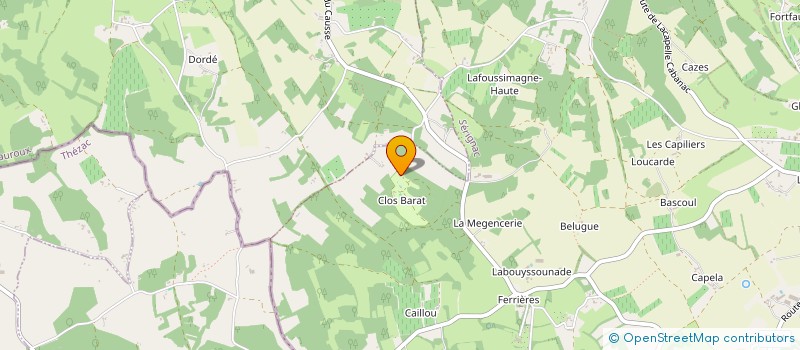 localisation de l'entreprise CLOS BARRAT  SERIGNAC