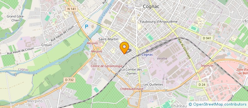 localisation de l'entreprise CLOS DE BELLEVUE à COGNAC