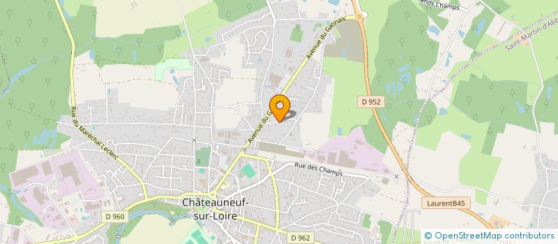 localisation de l'entreprise CLOS DE L ARCHE PLACE NOUVELLE HALLE à CHATEAUNEUF-SUR-LOIRE