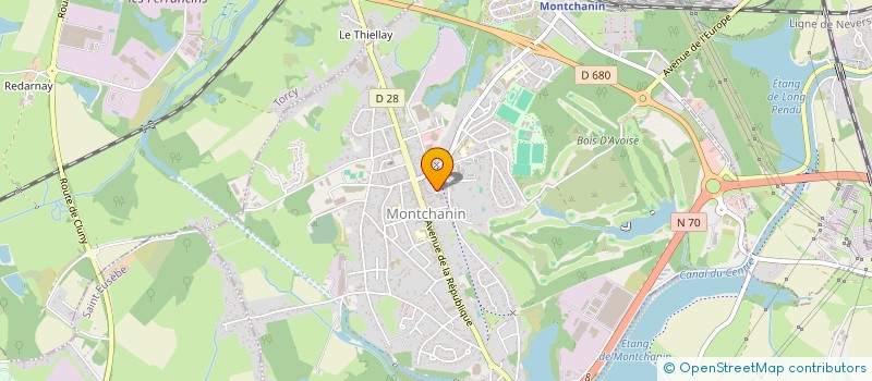 localisation de l'entreprise CLOS DE LA POSTE  MONTCHANIN