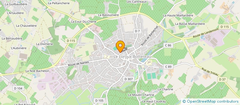 localisation de l'entreprise CLOS DES BLANCHES  LE LOROUX-BOTTEREAU