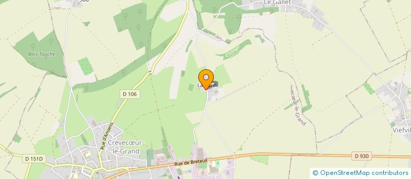 localisation de l'entreprise CLOS DES LYS  CREVECUR-LE-GRAND