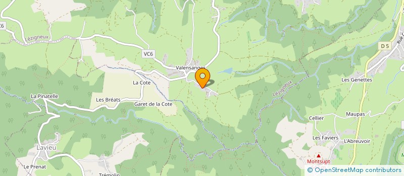localisation de l'entreprise CLOS DU VALLON 2 à LEZIGNEUX