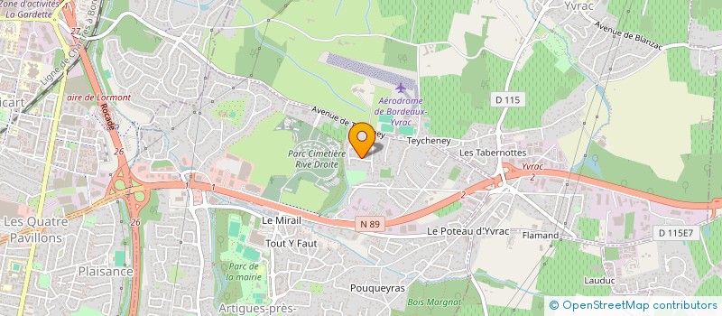 localisation de l'entreprise CLOS SAINT PAULIN  ARTIGUES-PRES-BORDEAUX