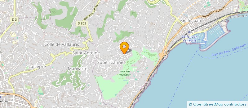 localisation de l'entreprise CLOS ST JOSEPH à VALLAURIS