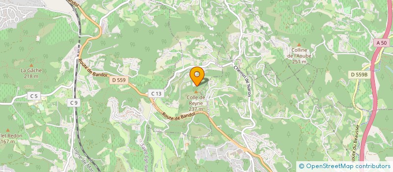 localisation de l'entreprise CLOS STE THERESE  LA CADIERE D'AZUR