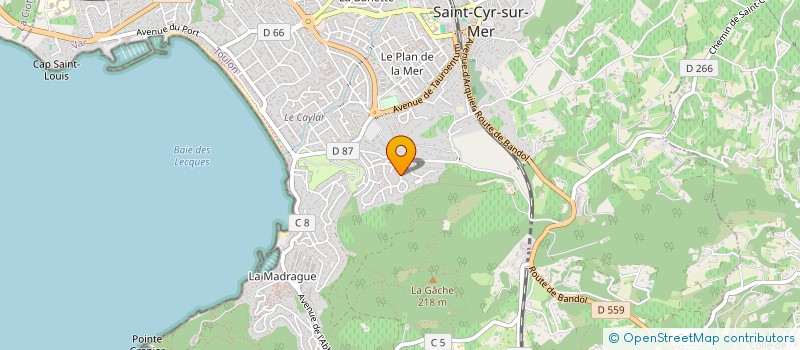 localisation de l'entreprise CLOS VERDOT à SAINT-CYR-SUR-MER