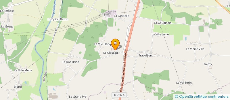localisation de l'entreprise CLOSEAU COMMUNICATION à PLOERMEL