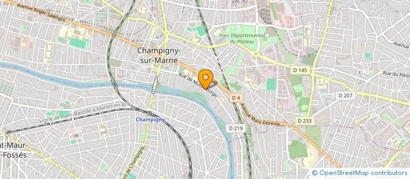 localisation de l'entreprise CLOSEL BATIMENT à CHAMPIGNY-SUR-MARNE