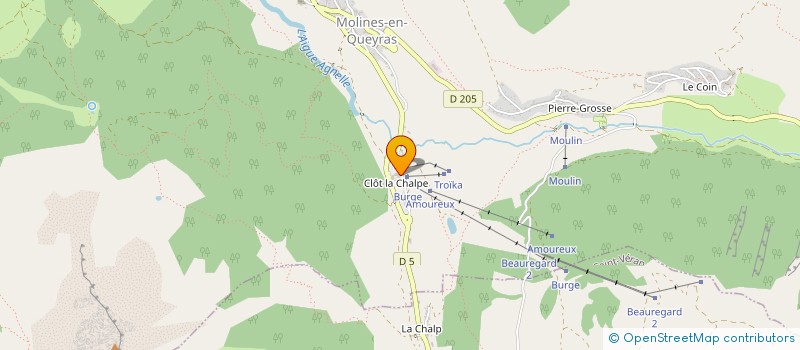localisation de l'entreprise CLOT LA CHALP à MOLINES-EN-QUEYRAS